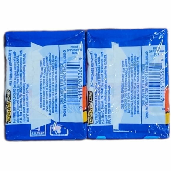 2 UNOPENED Pks Topps '93 MLB Series 1 Cards - Picture 2 of 3